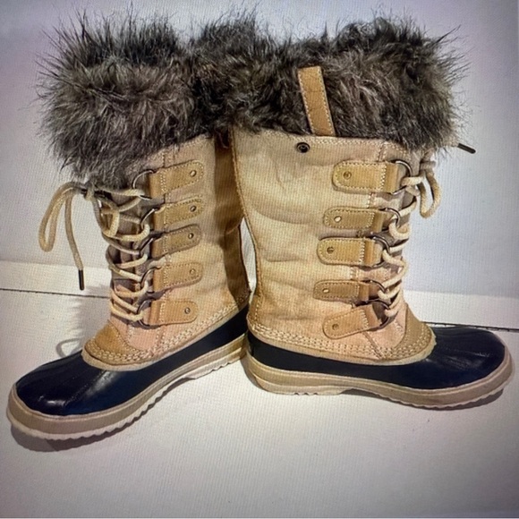 Sorel Shoes - Sorel Women Joan Of Arctic Tall Brown Suede Waterproof Winter Snow Rain Size 8.5